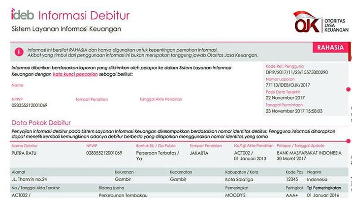 BI Checking Sudah Ganti, Cek Skor Kredit Sendiri di Internet